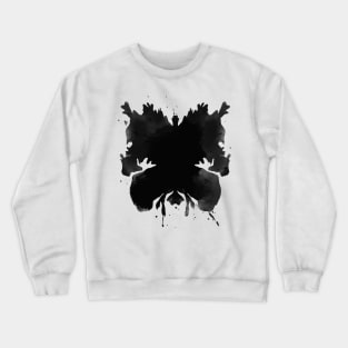 Rorschach Ink Blot Test Black Crewneck Sweatshirt